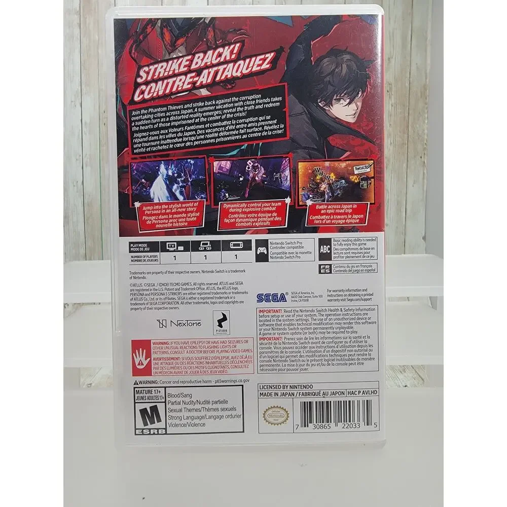 Persona 5 Strikers Nintendo Switch Game Tested CIB